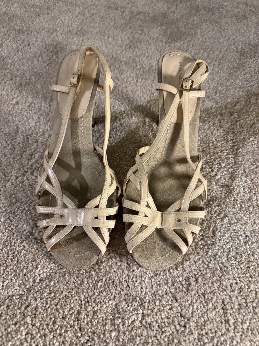 Beige Strappy Heels